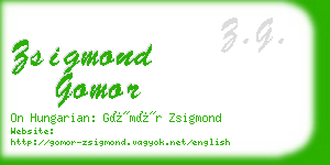 zsigmond gomor business card